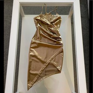 Fashion Nova Gold Dress